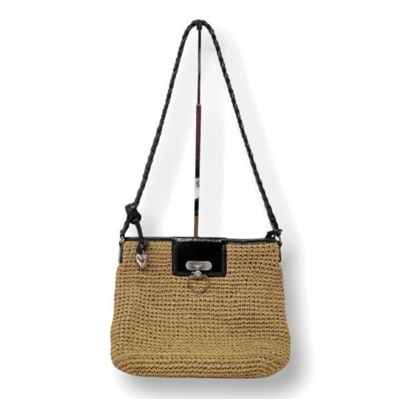 SOLD BRIGHTON Wheat Brown Straw Leather  Bag - Picture 2 of 16